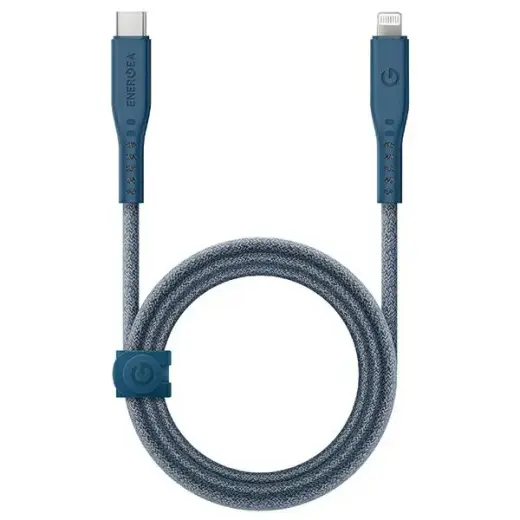 ENERGEA Flow datu pārraides un uzlādes vads | MFI | USB-C uz Lightning | 60W | 1.5m | zils