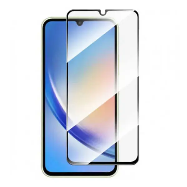 Fusion pilnam ekrānam 5D aizsargstikls ar rāmi telefonam Samsung Galaxy A34 5G melns