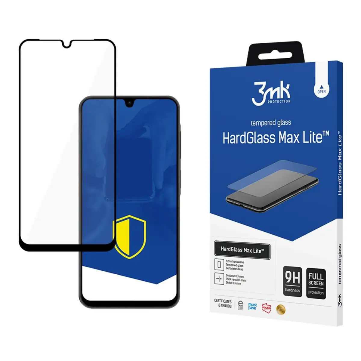 Tempered glass 3mk HardGlass Max Lite Black for Samsung Galaxy A26 5G