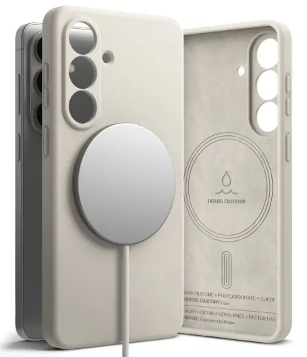 Ringke Silicone phone case with MagSafe support for Samsung Galaxy S26 (S942) gray