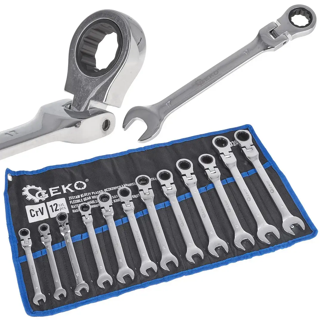 12pcs Flexible Gear Wrench Set 8-19mm