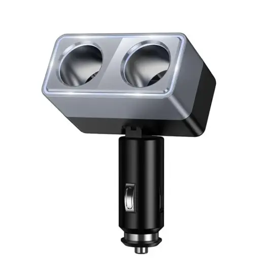 Smart dual cigarette lighter car charger Hoco 2 lighter ports max 240W/24V Z65 black
