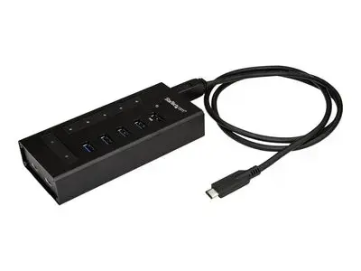 StarTech.com 7 Port USB C Hub, USB Type-C to 2x USB-C|5x USB-A, Moutable Metal Hub, USB 3.0, SuperSpeed 5Gbps USB 3.1|USB 3.2 Gen 1, Self Powered, BC 1.2 Fast Charge, 5 x USB-A, 2 x USB-C - Windows|macOS|Linux (HB30C5A2CST) - hub - 7 ports
