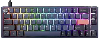 Klaviatūra Ducky One 3 Cosmic Blue SF Cherry MX Ergo Clear