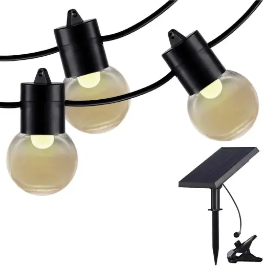 Decor. light string solar, G4x15, 0.5W, with timer, 14.4m long