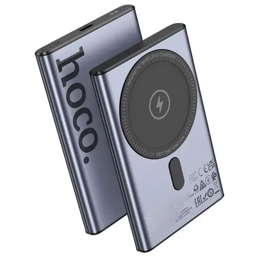 Hoco Q32 Power Bank | 5,000 mAh | 20W | PD, QC | USB-C, MagSafe | gray