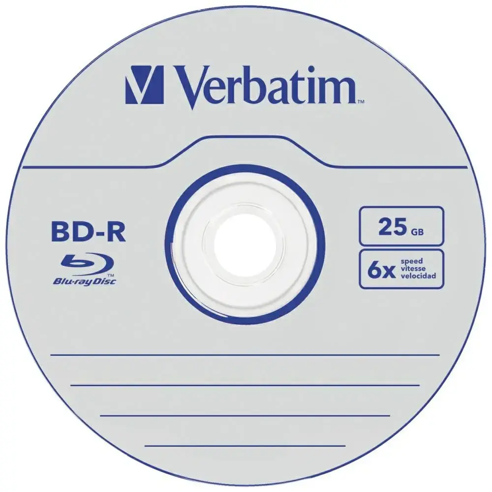 BD-R Verbatim Datalife 25GB 6X 25pcs 43837