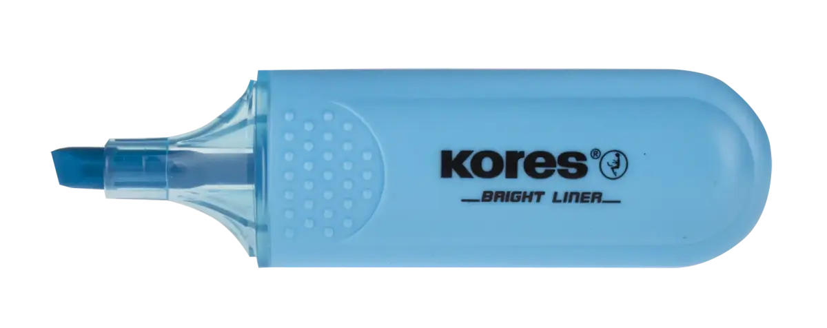 Teksta marķieris KORES BRIGHT LINER zils