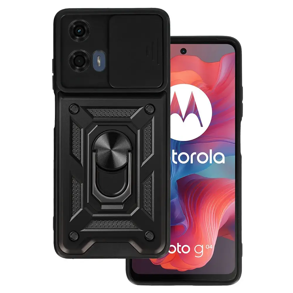 Slide Camera Armor Case for Motorola Moto G24 Black