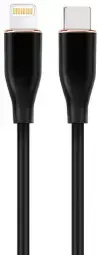 Gembird Premium silicon duomenų perdavimo ir įkrovimo laidas | USB-C į Lightning | 1.5m | juodas
