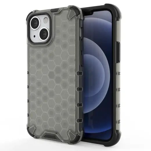 Honeycomb armor phone case for iPhone 13 mini black
