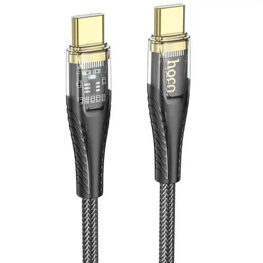 Hoco U121 data transfer and charging cable | USB-C to USB-C | PD, QC 3.0 | 60W | 1.2m | black