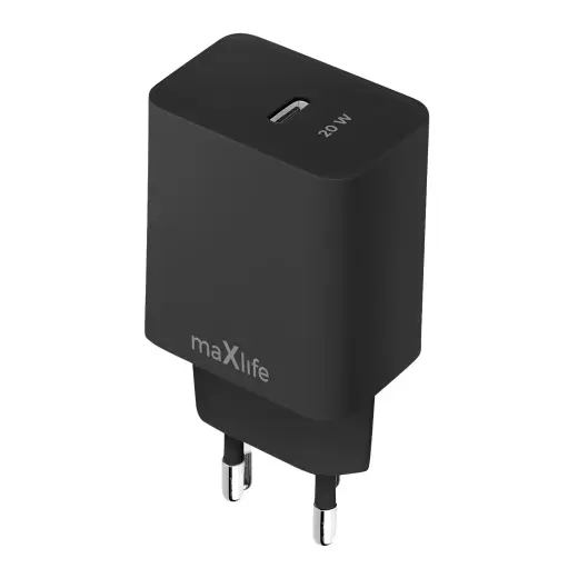 Maxlife MXTC-13-20C PD QC charger 1x USB-C 20W black