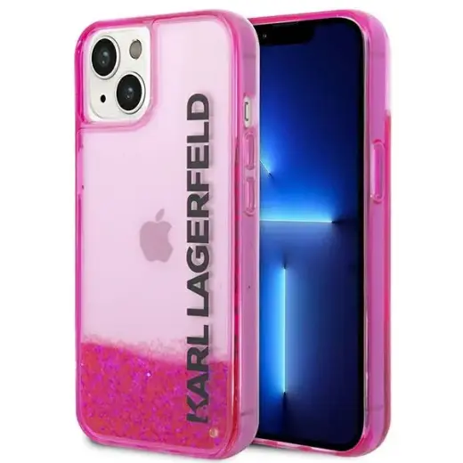 Karl Lagerfeld KLHCP14SLCKVF iPhone 14 6,1" różowy|pink hardcase Liquid Glitter Elong