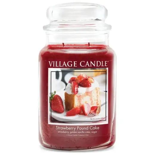 Village Candle Strawberry Pound Cake Candle by Stonewall Kitchen