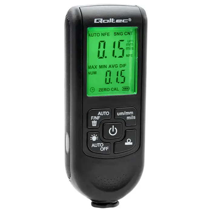 Qoltec Coating thickness gauge with LCD | 0 ~ 2000um