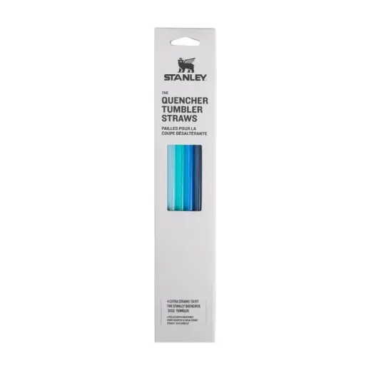 Salmiņu komplekts 4 gab. termokrūzēm The Quencher Travel Tumbler Straws 0,89L zili