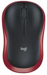 Logitech M185 wireless computer mouse red