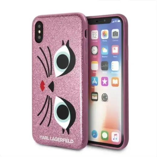 Karl Lagerfeld KLHCPXGLCHPI iPhone X|Xs hard case pink|różowy K-Paris