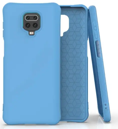 Fusion Solaster Back Case Silikona Aizsargapvalks Priekš Xiaomi Redmi Note 9S | 9 Pro | 9 Pro Max Zils