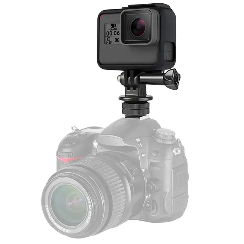 Phone/Sports Camera Holder with Adapter - Black