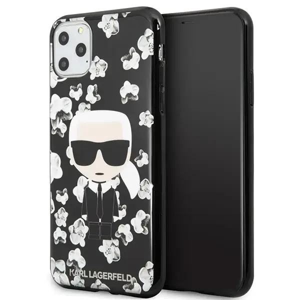 Karl Lagerfeld KLHCN65FLFBBK iPhone 11 Pro Max czarny|black Flower Ikonik Karl