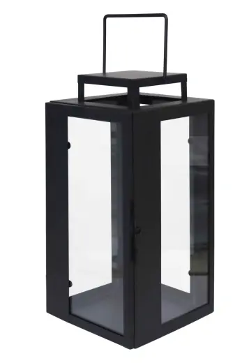 Laterna metāla Riga 20x20x25cm, melna