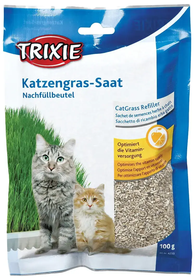 Zāle kaķēniem : Trixie Bio Cat Grass (bag), 100 g