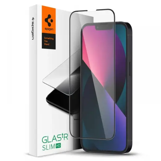 Spigen GLASS FC tempered glass for phone iPhone 13 Mini black