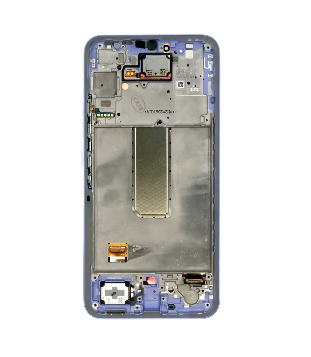 LCD display + Touch Unit + Front Cover Samsung A346B Galaxy A34 5G Awesome Violet (Service Pack)