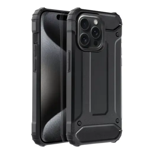 Armor telefono dėklas iPhone 15 Pro juodas