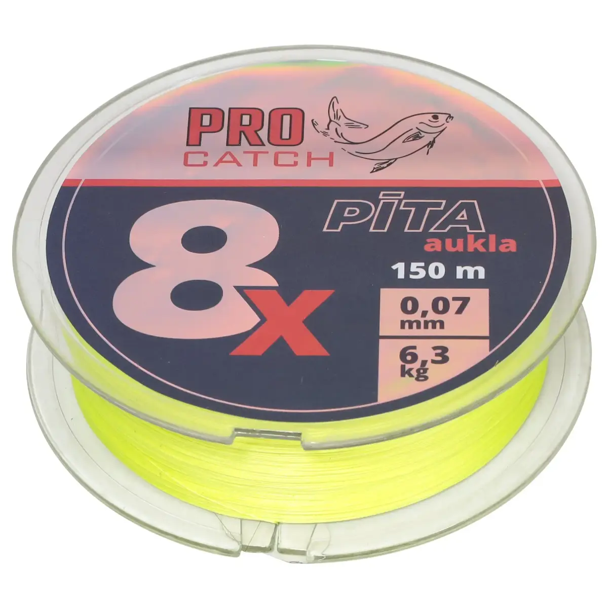 Pro Catch Braided line X8 0.07mm 150m yellow