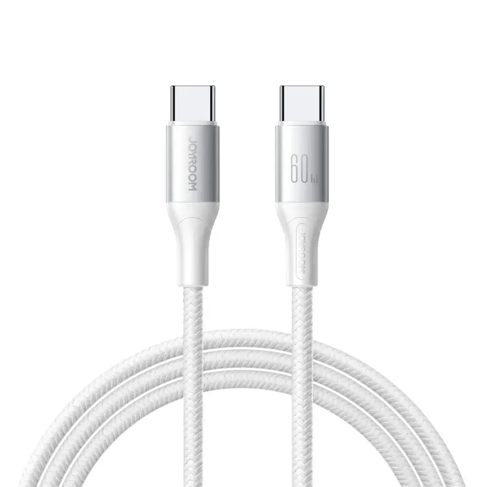 Joyroom S-A28 Flash Series datu pārraides un uzlādes vads | USB-C uz USB-C | 60W | 2m | balts
