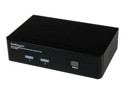 StarTech.com 2 Port USB HDMI KVM Switch with Audio and USB 2.0 Hub - 1080p (1920 x 1200), Hotkey Support - Dual Port Keyboard Video Monitor Switch (SV231HDMIUA) - KVM | audio | USB switch - 2 ports
