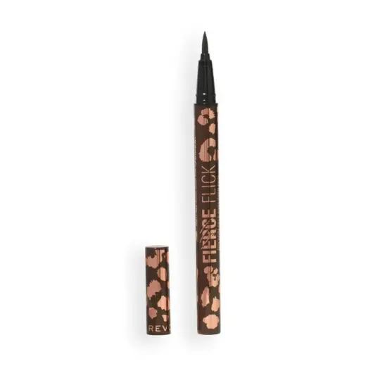 Makeup Revolution, Fierce Eyeliner, Felt tip, Matte, Liquid Eyeliner, Brown, 0.5 ml