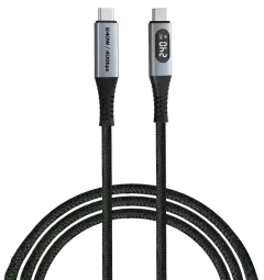 Verbatim data transfer and charging cable | USB-C to USB-C | 240W | Thunderbolt 4 | with LED display | 1.2m