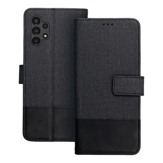 GOMMA knyginio tipo telefono dėklas Samsung Galaxy A13 4G (A135) juodas