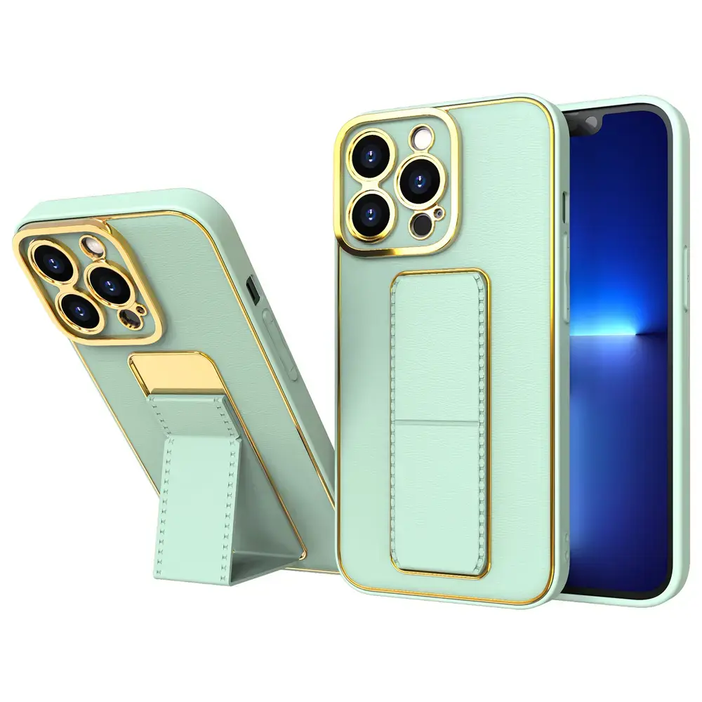 New Kickstand Case maciņš ar statīvu telefonam iPhone 12 Pro zaļš