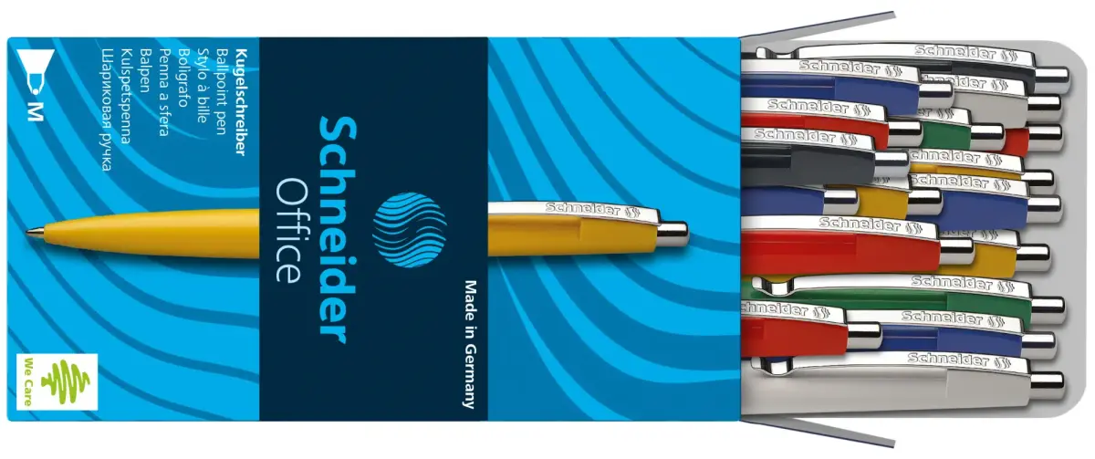 Lodīšu pildspalva SCHNEIDER OFFICE assorti korpuss, zila tinte