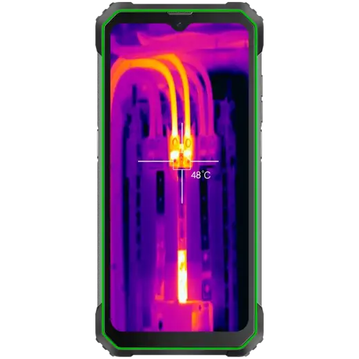 Blackview Rugged BL8800 Dual 5G Pro 6.58" FHD+IPS 1080x2408 8GB/128GB, MT6833V Octa-core 2.2GHz, 16MP Front/5MP+50MP Back Camera FLIR thermal camera Battery 8380mAh Type-C Android 11 Fingerprint Dual SIM NFC NO Charger MIL-STD-810H Green