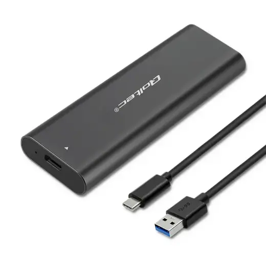 Qoltec korpuss M.2 SSD | NVME | PCI-E | USB-C