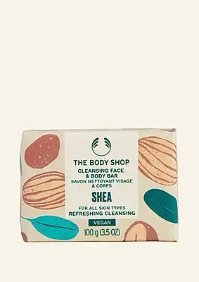 The Body Shop Shea Cleansing Face and Body Bar 3.5 Ounce