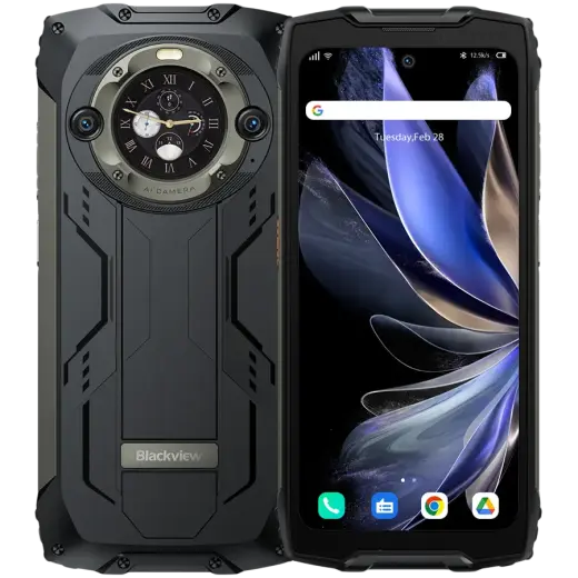 Blackview Rugged BV9300Pro LTE 6.7" FHD+IPS 1080x2388 120Hz Corning 5 12GB+256GB MT6789V G99 Dual-display CAM Front 32MP Rear 64MP+8MP IP68/IP69K Waterproof NFC Fingerprint 15080mAh NO Charger Android 13 up to 15 Black