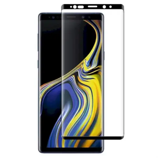 Fusion Full Glue 5D Tempered Glass Aizsargstikls Pilnam Ekrānam Samsung N960 Galaxy Note 9 Melns