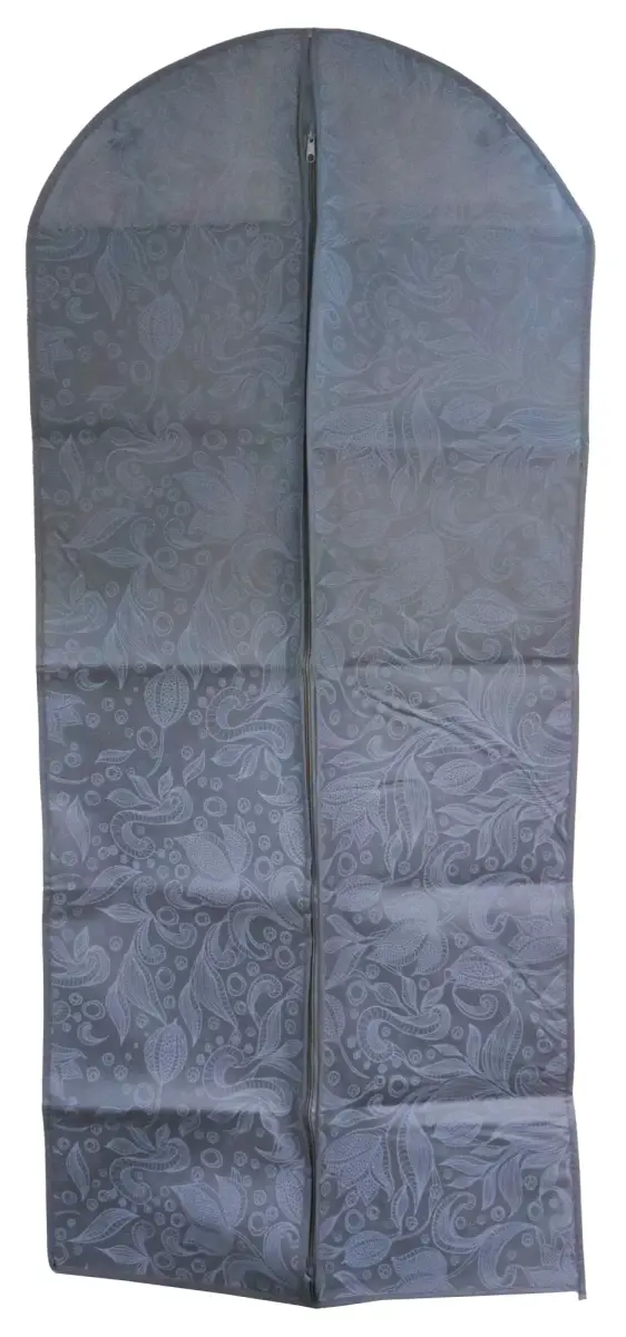 Uzglabāšanas maiss drēbēm 60x135cm, pelēks ar rakstu