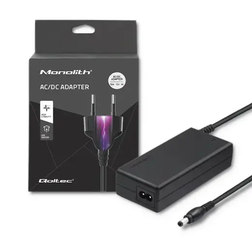 Qoltec Desktop Power supply 72W | 12V | 6A | 5.5*2.5 +power cable