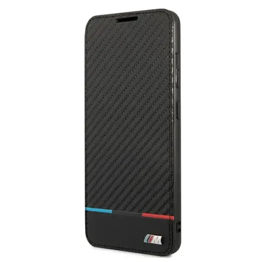 BMW M PC|TPU Book Tricolor Stripes Case for Samsung Galaxy S21 FE 5G Black