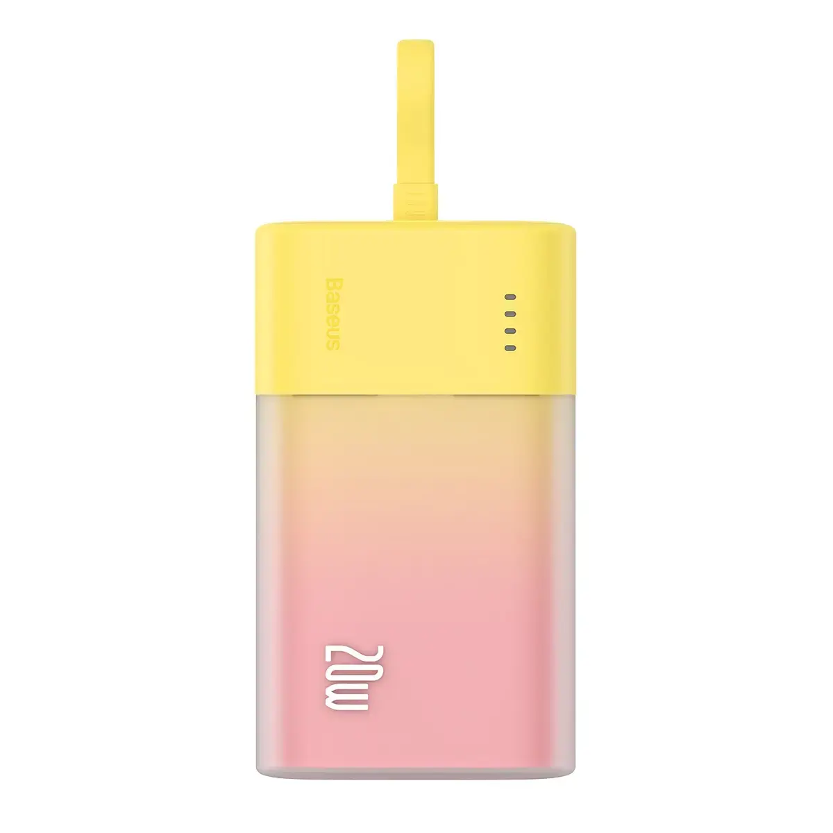 Baseus Popsicle PPKDC05I ārējais akumulators (powerbank) | 5200 mAh | 20W | USB-C, Lightning | dzeltens