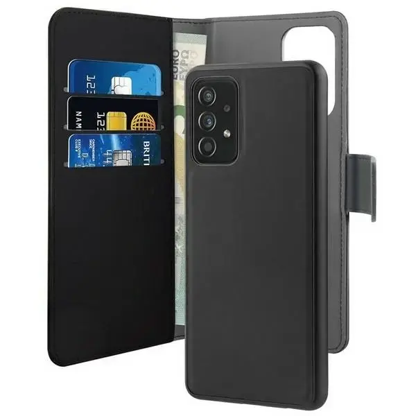Puro Wallet Detachable Samsung A72 5G A726|A72 LTE A725 2w1 czarne|black SGA72BOOKC3BLK
