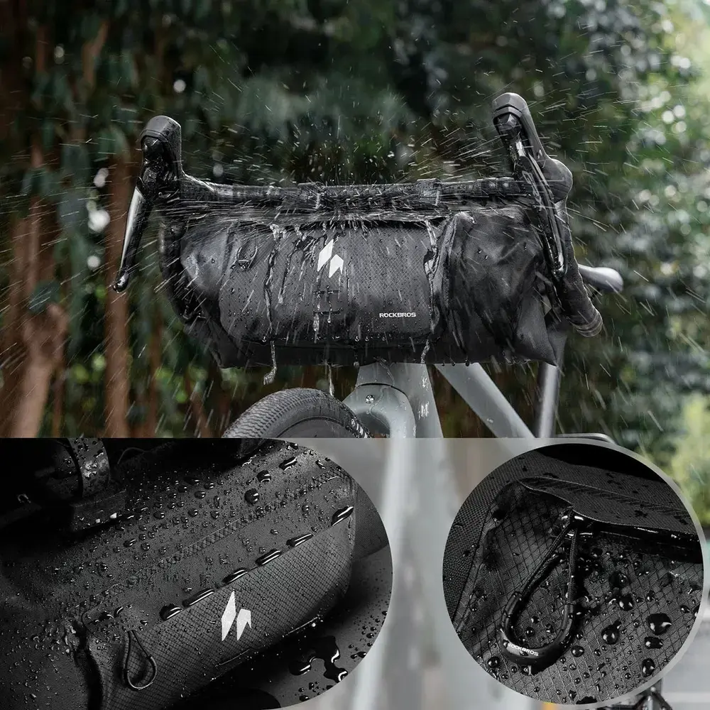 Torba rowerowa Rockbros AS-154 na kierownicę wodoodporna 8 l - czarna